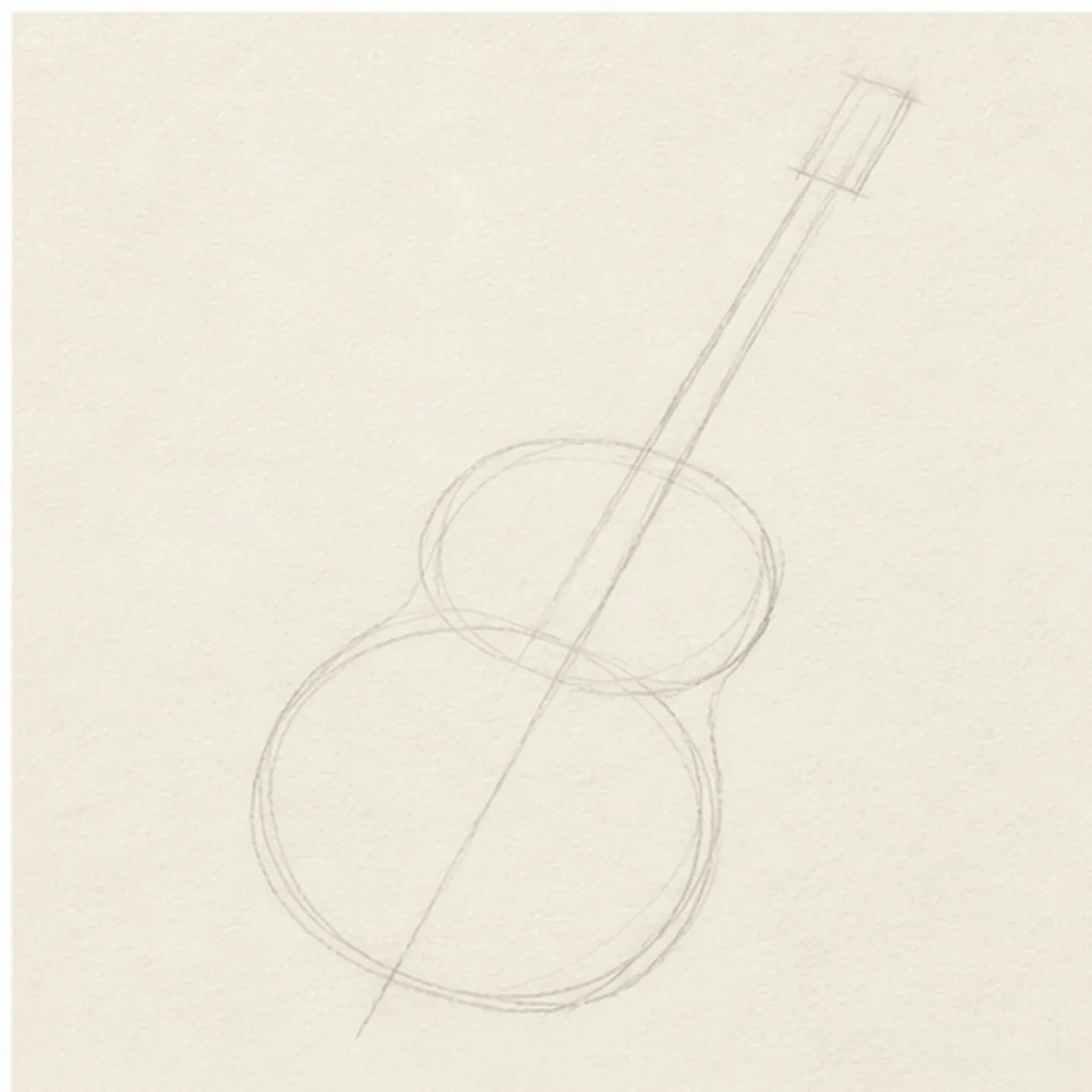 Set the guitar proportions stage for how to draw an acoustic guitar