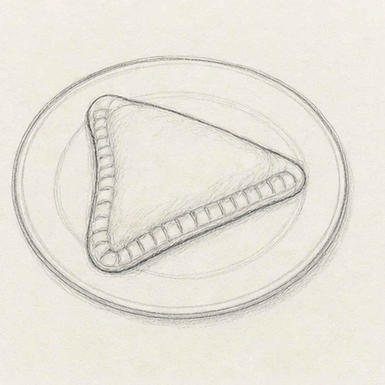 Press the edge stage for how to draw an apple turnover