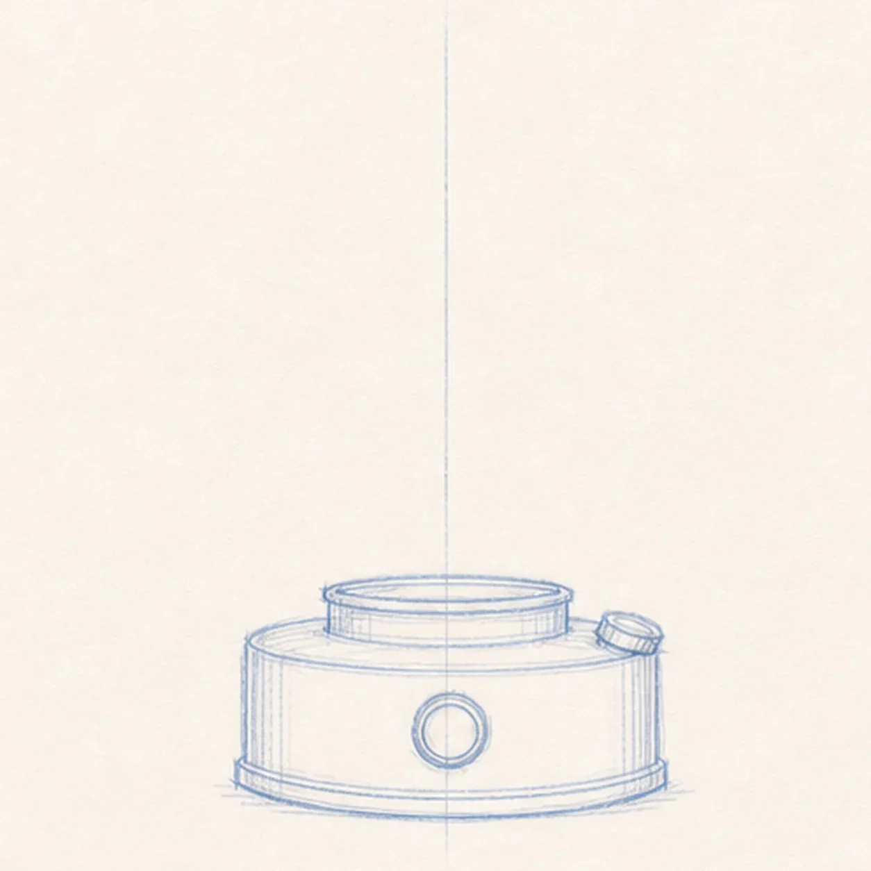 Block in the base stage for how to draw a camping lantern