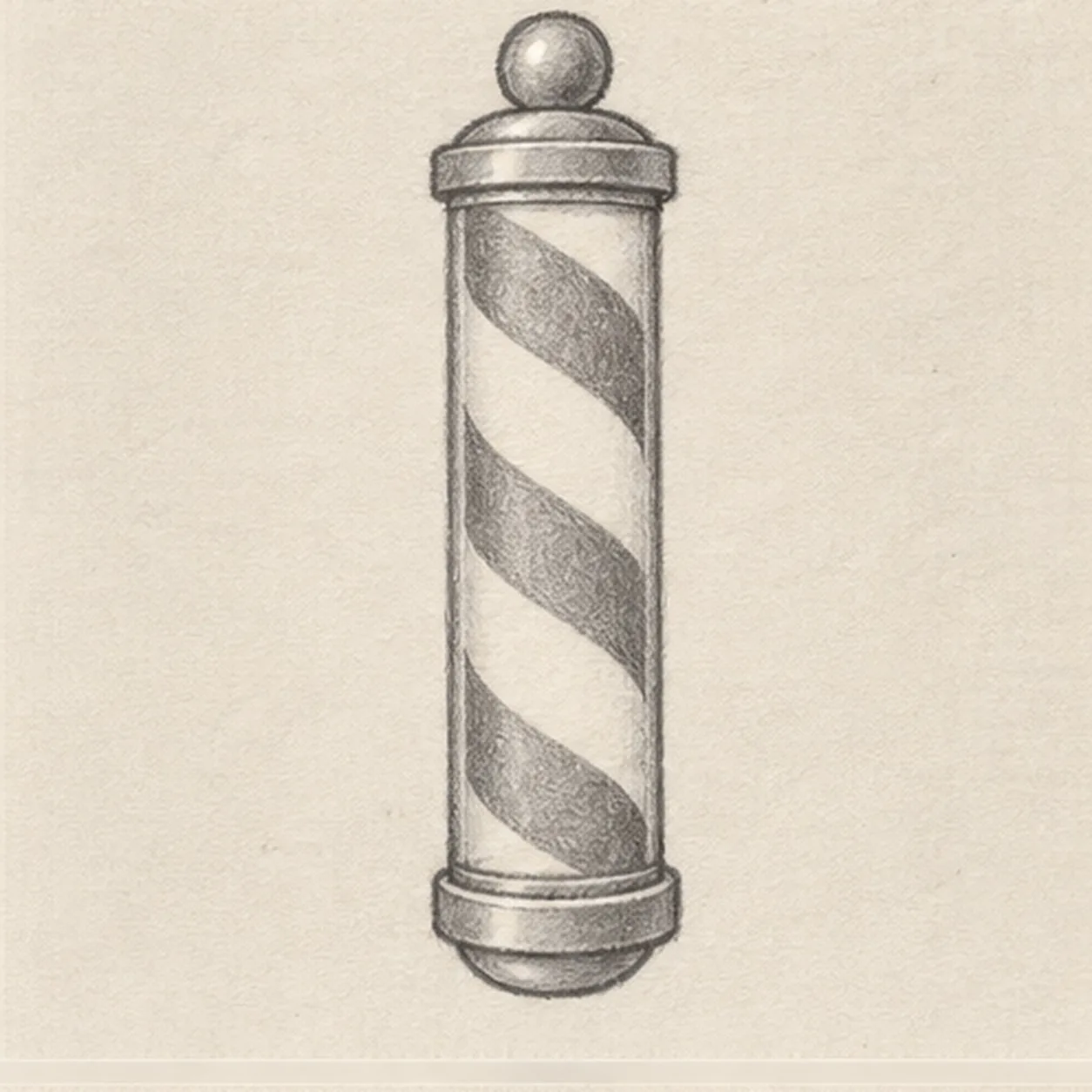 Wrap three ribbon bands stage for how to draw a classic barber pole