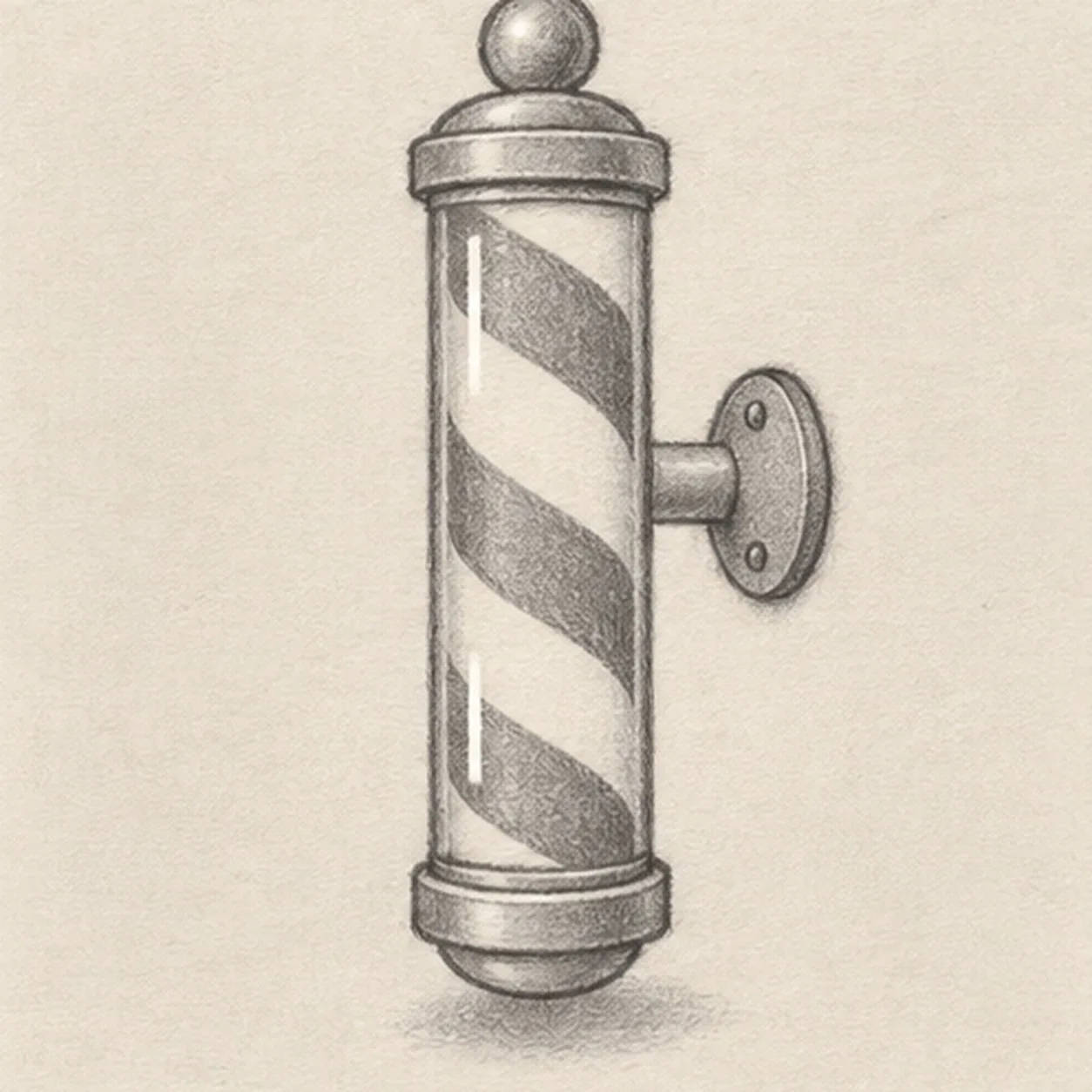 Reserve shine and ground it stage for how to draw a classic barber pole