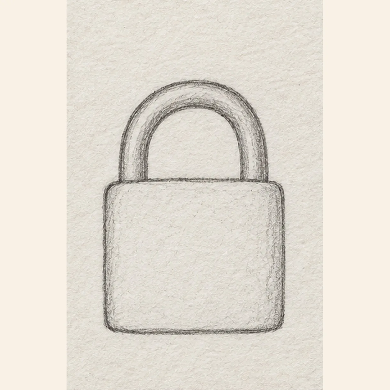Raise the shackle stage for how to draw a padlock
