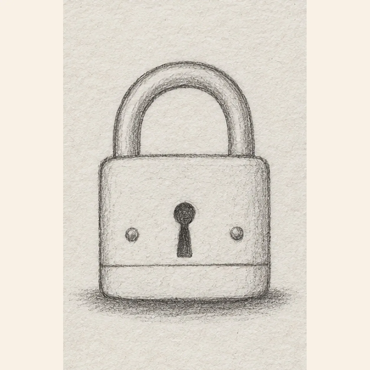 Ground the metal stage for how to draw a padlock
