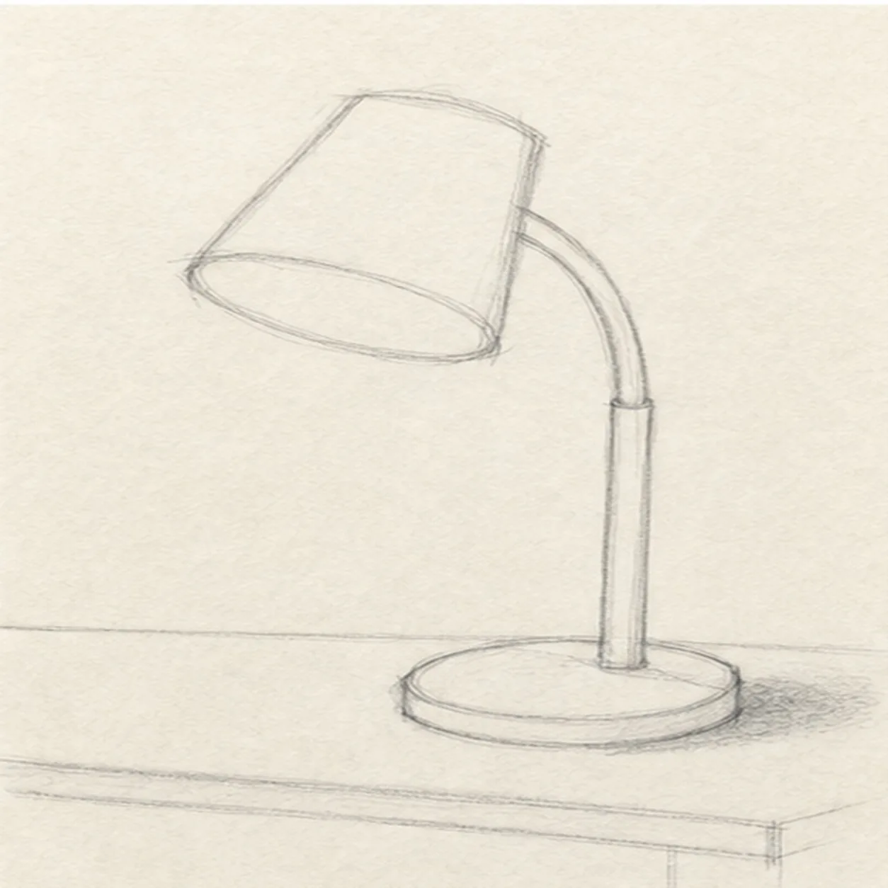Set the desk stage for how to draw a reading lamp