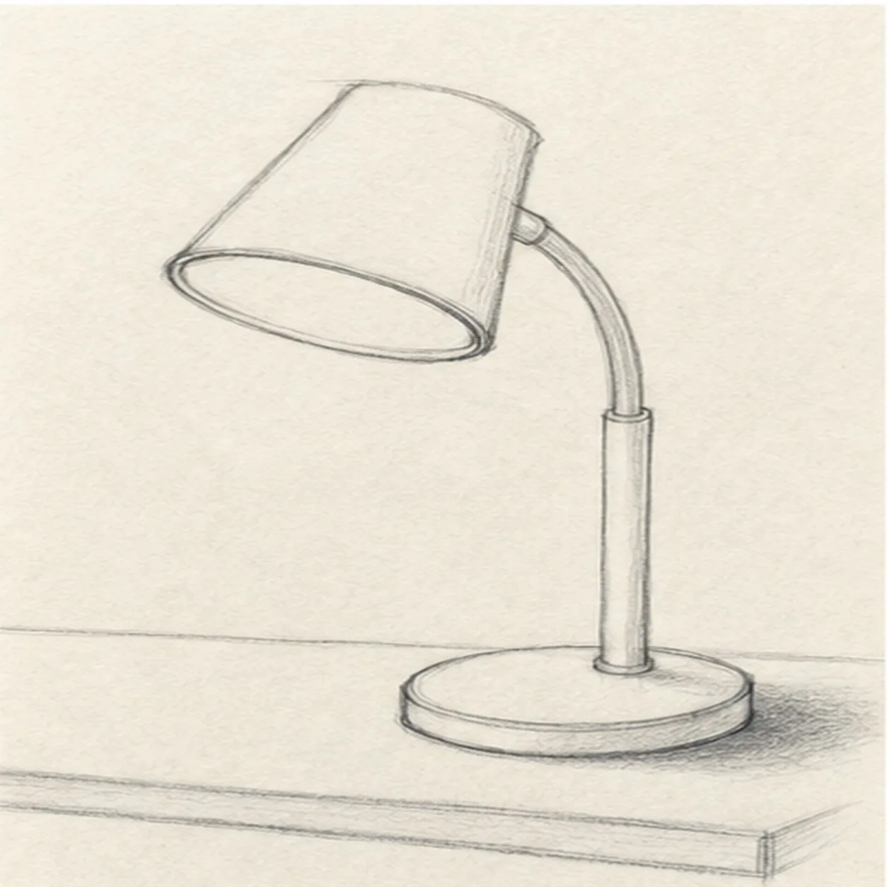 Refine the shade stage for how to draw a reading lamp