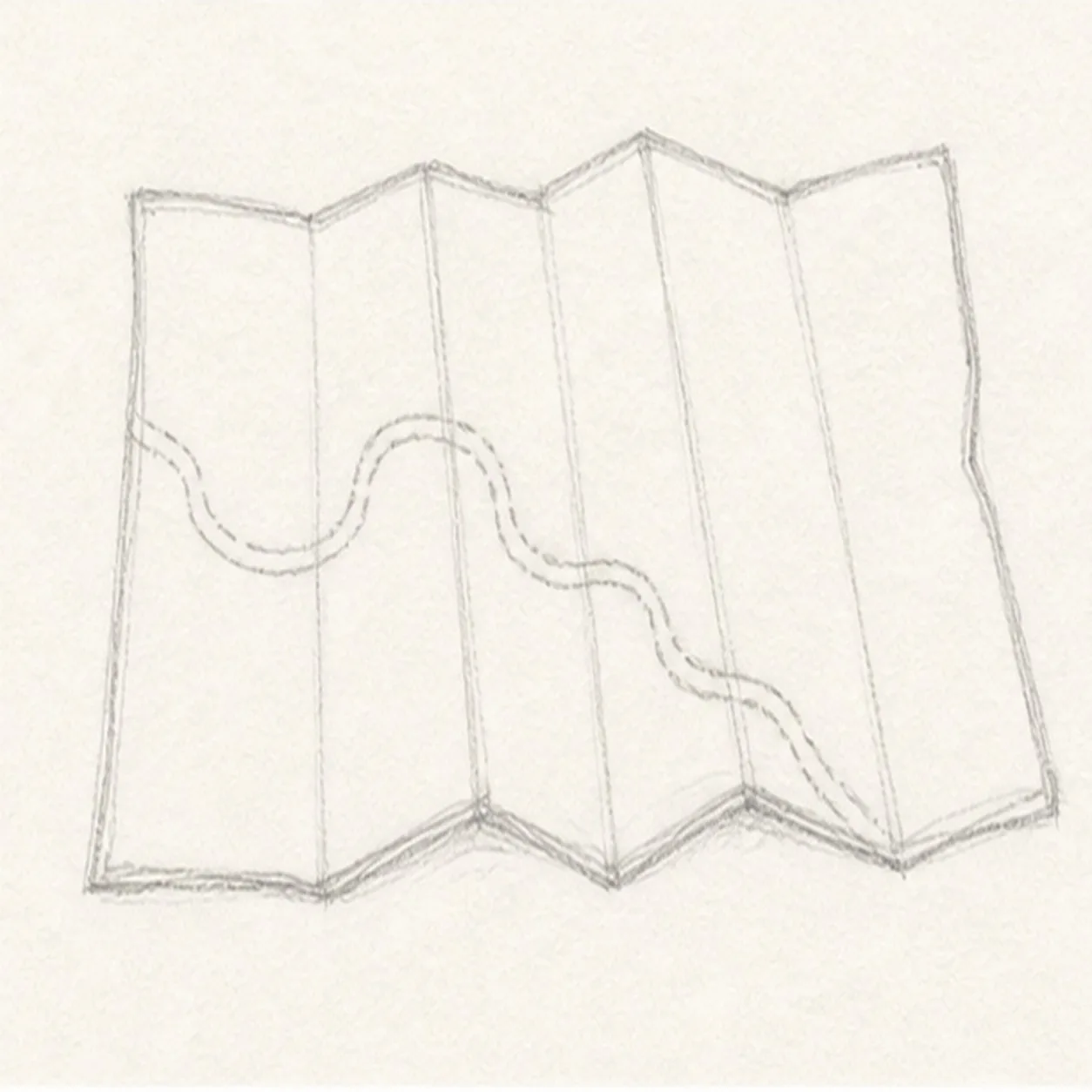 Draw the trail stage for how to draw a folded camp map