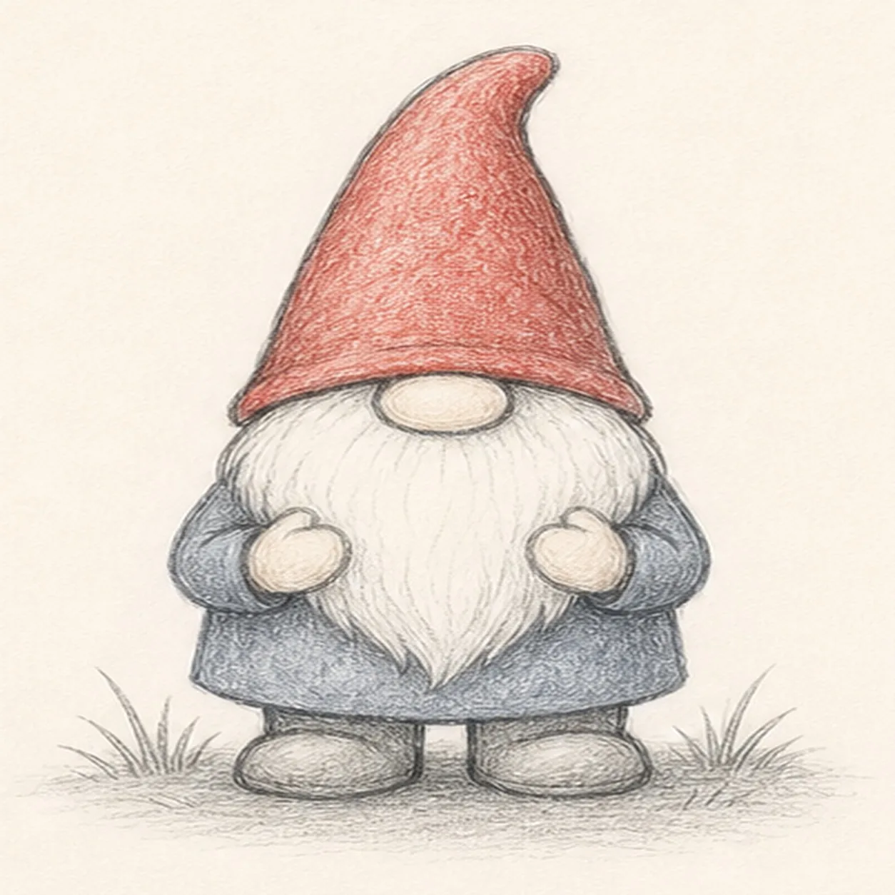 Texture the garden stage for how to draw a garden gnome
