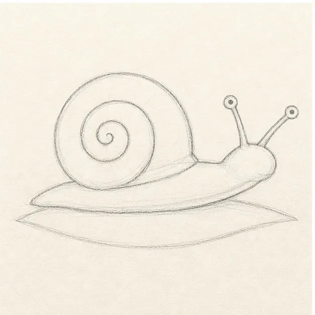 Stretch the soft body stage for how to draw a garden snail