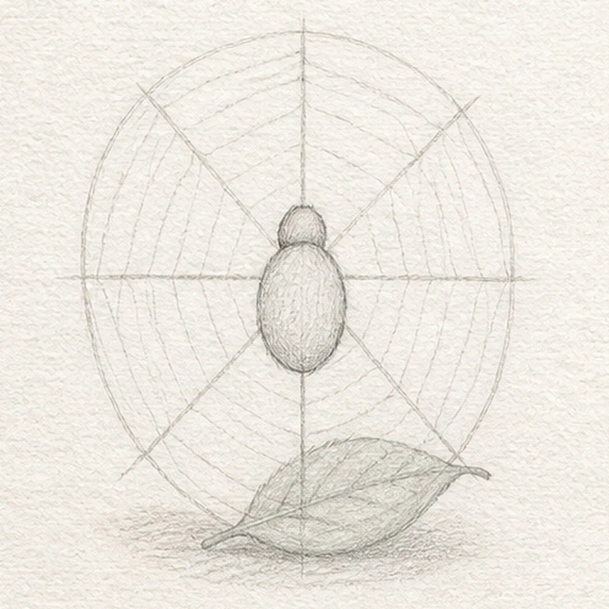 Build the spider stage for how to draw a garden spider