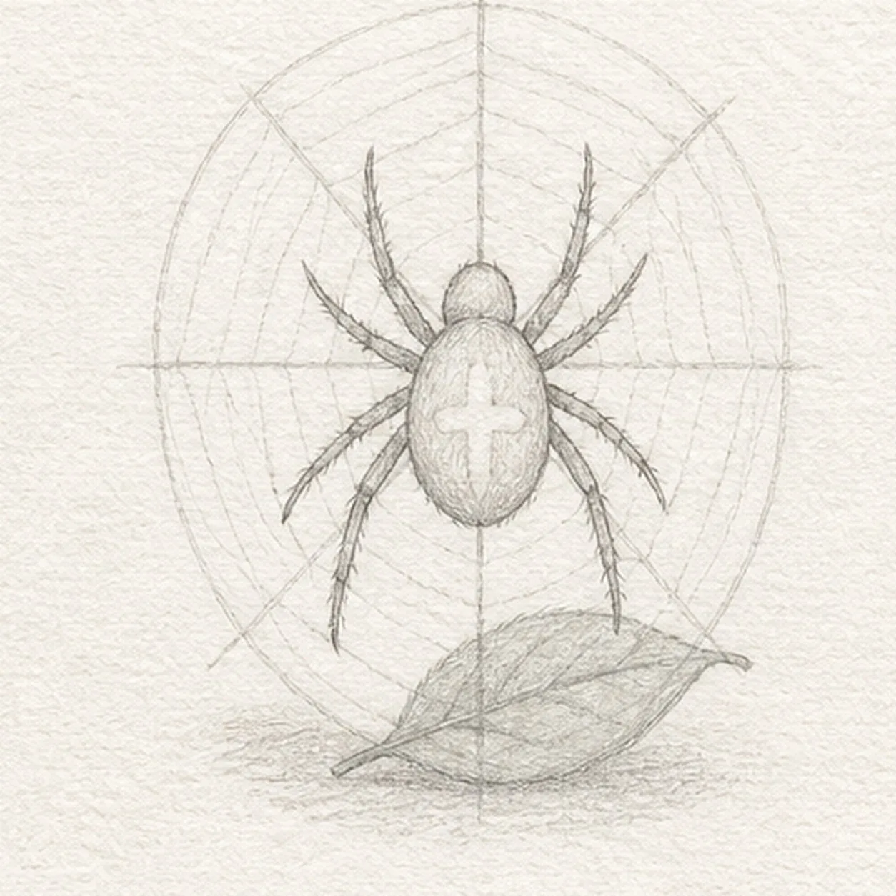 Bend eight legs stage for how to draw a garden spider
