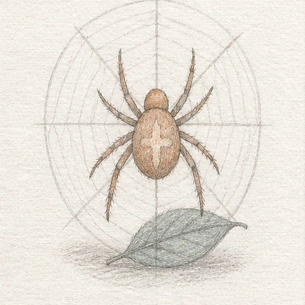 Set pencil value stage for how to draw a garden spider