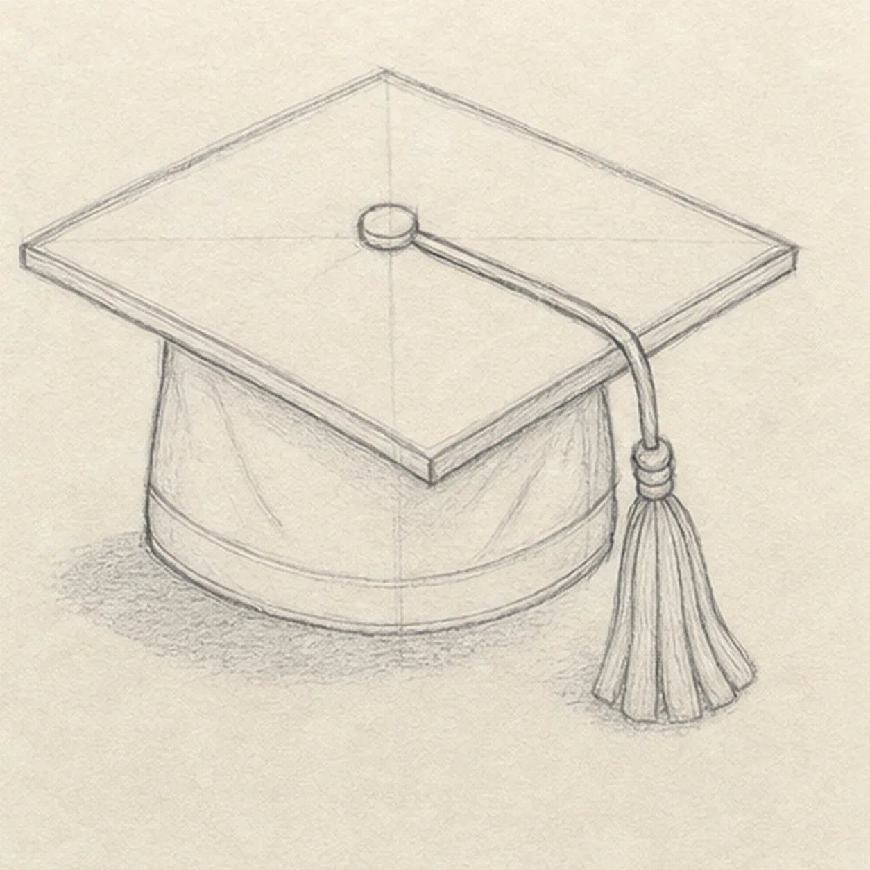 Fold the fabric stage for how to draw a graduation cap