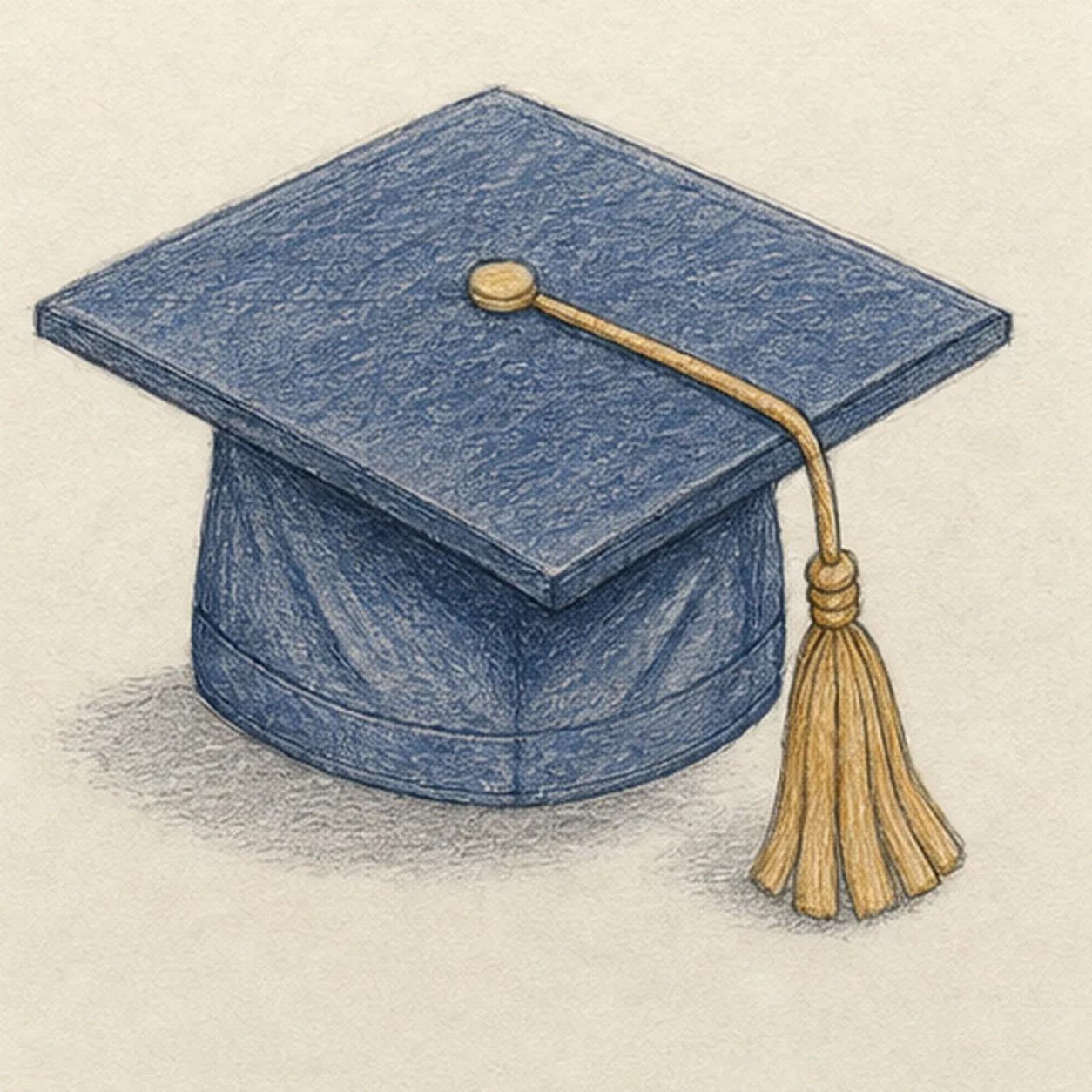 Shade the graduation cap stage for how to draw a graduation cap