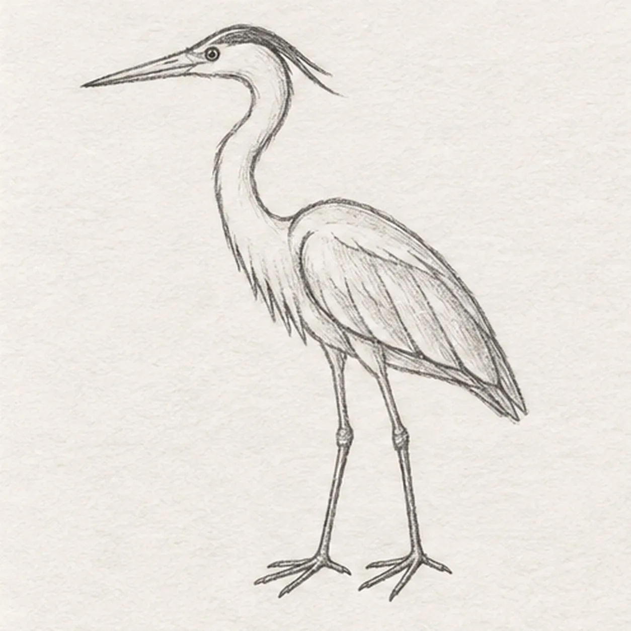 Layer the folded wing stage for how to draw a great blue heron