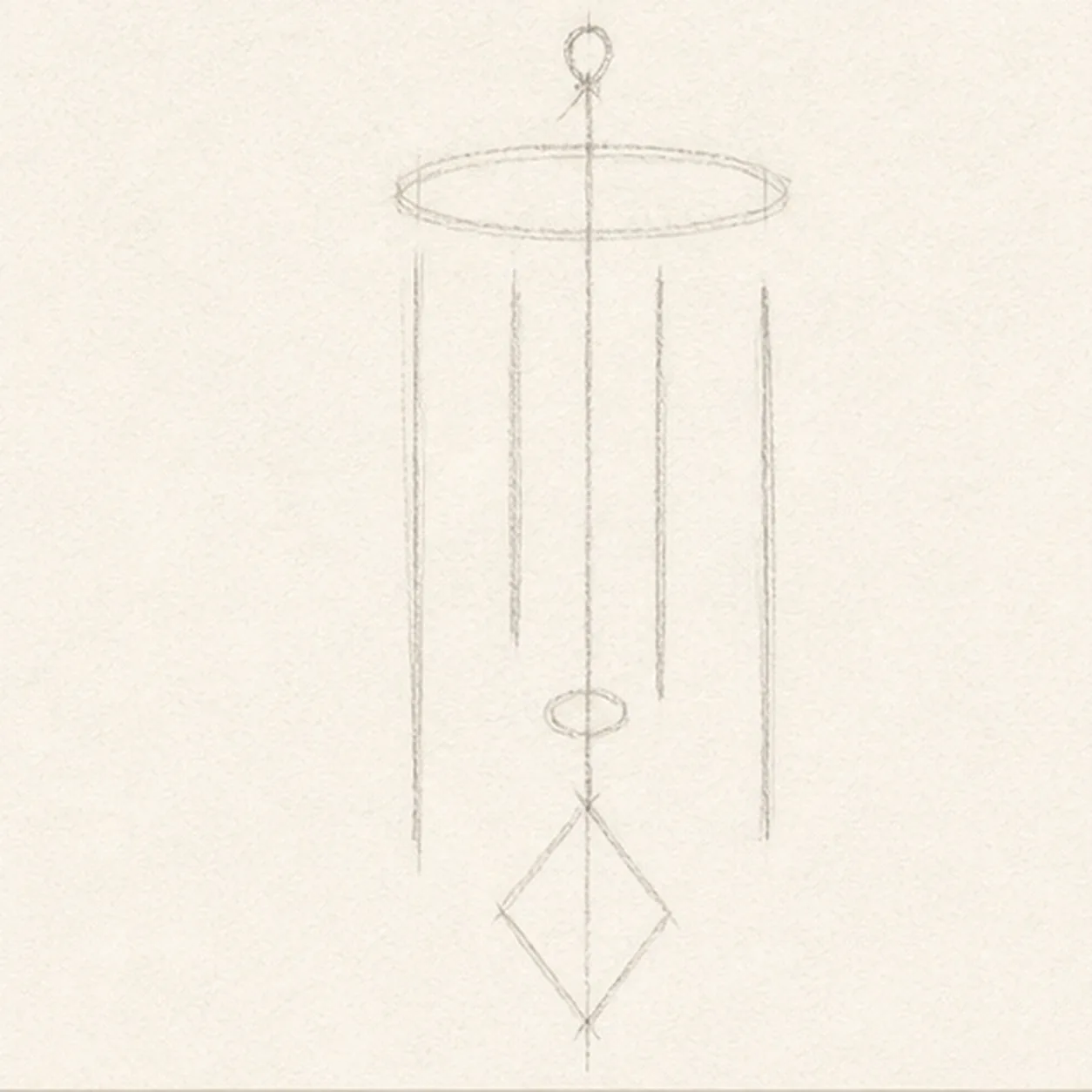 Hang the chime guides stage for how to draw a set of wind chimes
