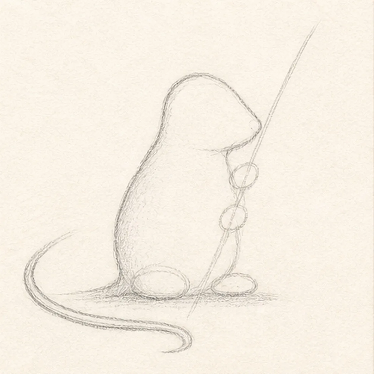 Connect the soft silhouette stage for how to draw a harvest mouse
