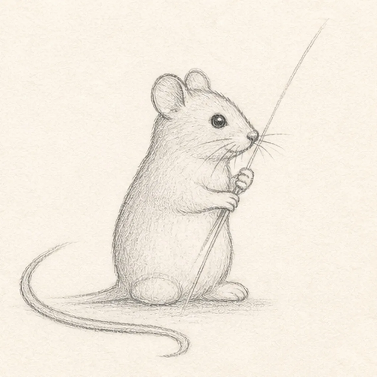 Add ears paws and face stage for how to draw a harvest mouse