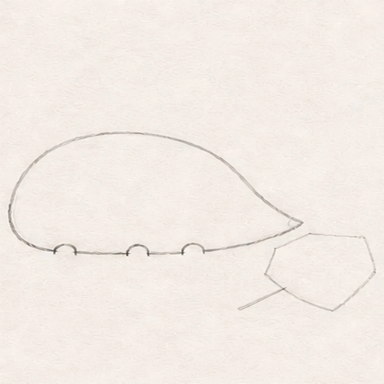 Shape the low silhouette stage for how to draw an autumn hedgehog