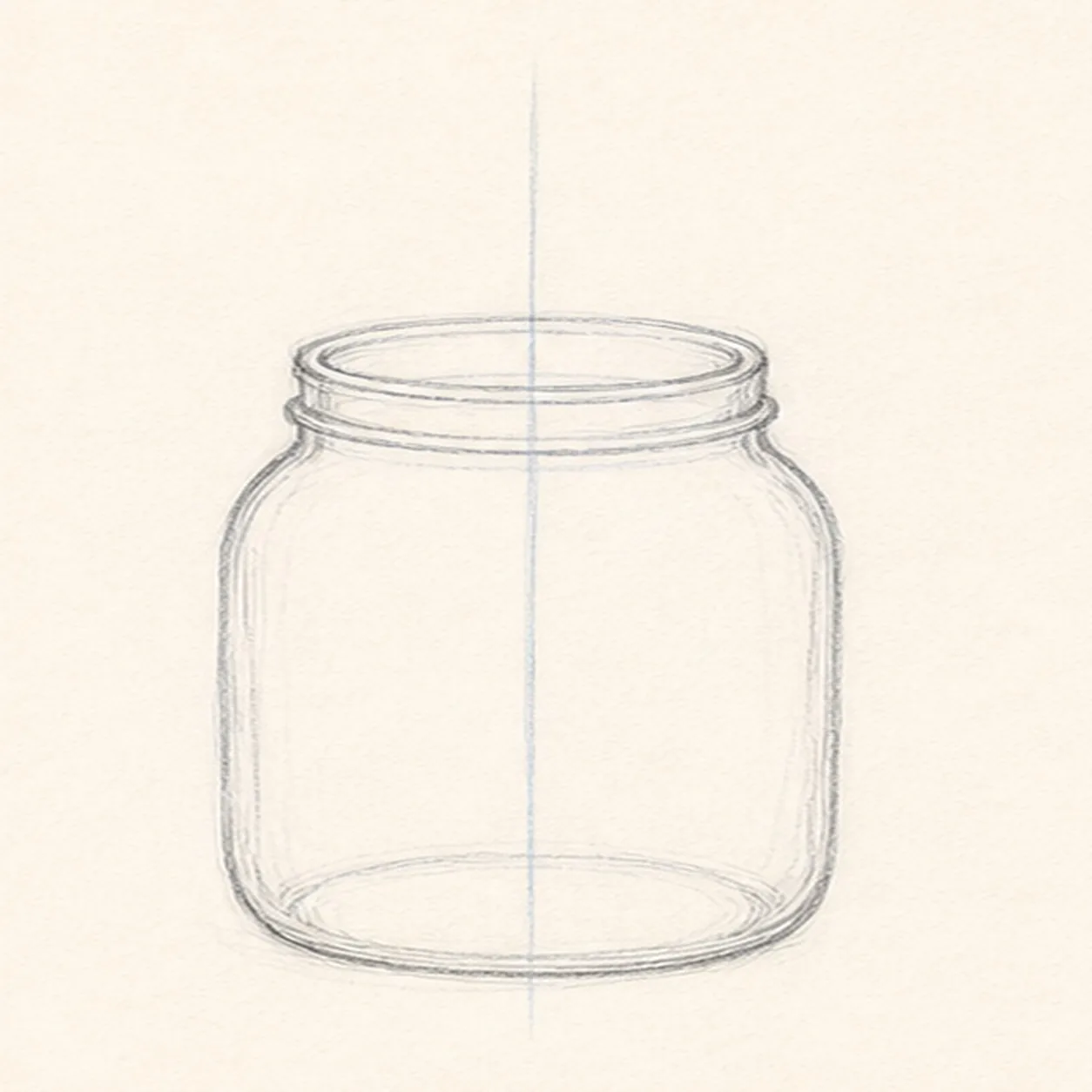 Shape the glass stage for how to draw a sparkler jar