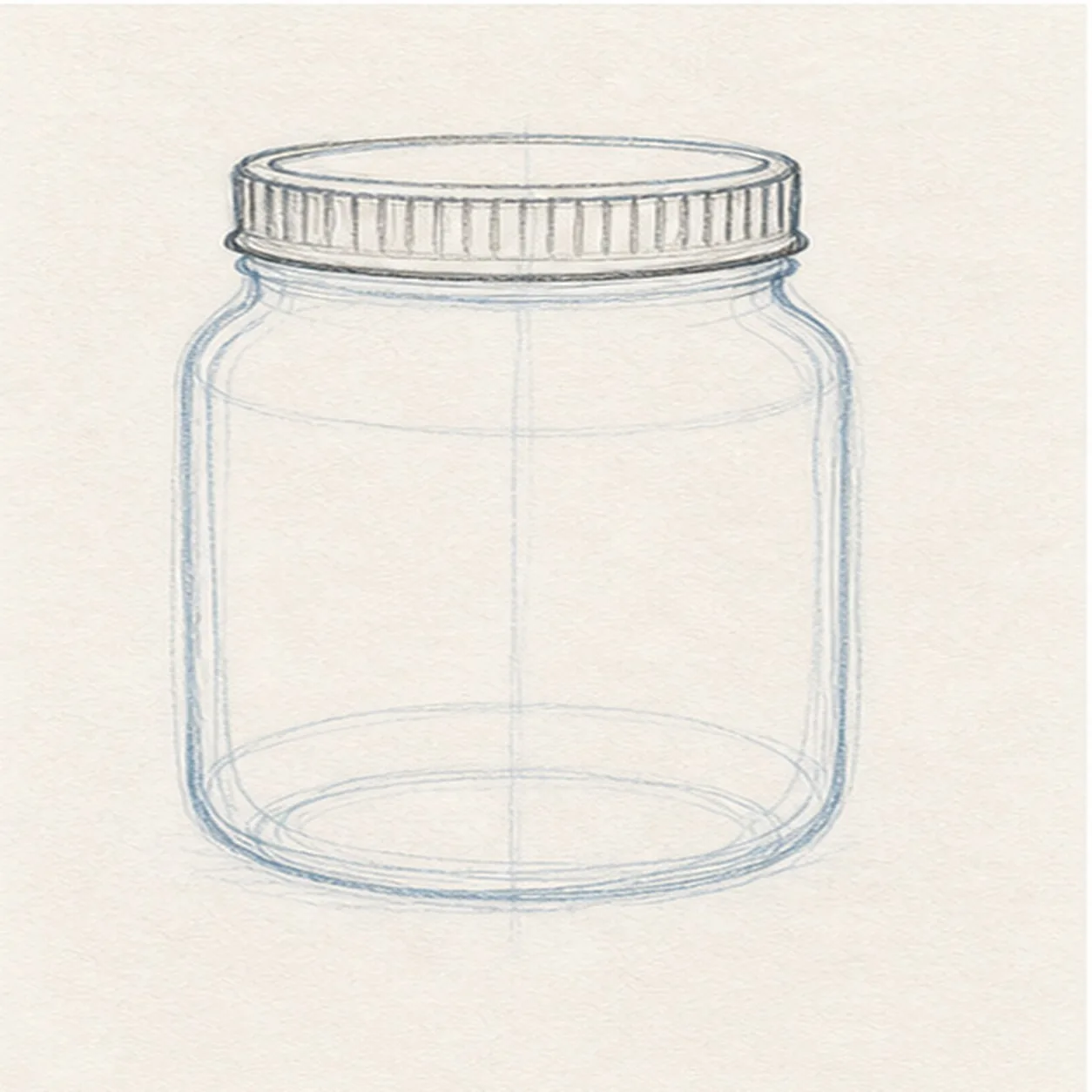 Cap the lid stage for how to draw a firefly jar
