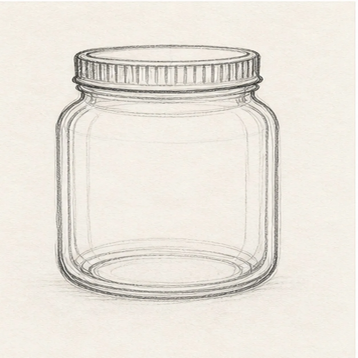 Show the glass stage for how to draw a firefly jar