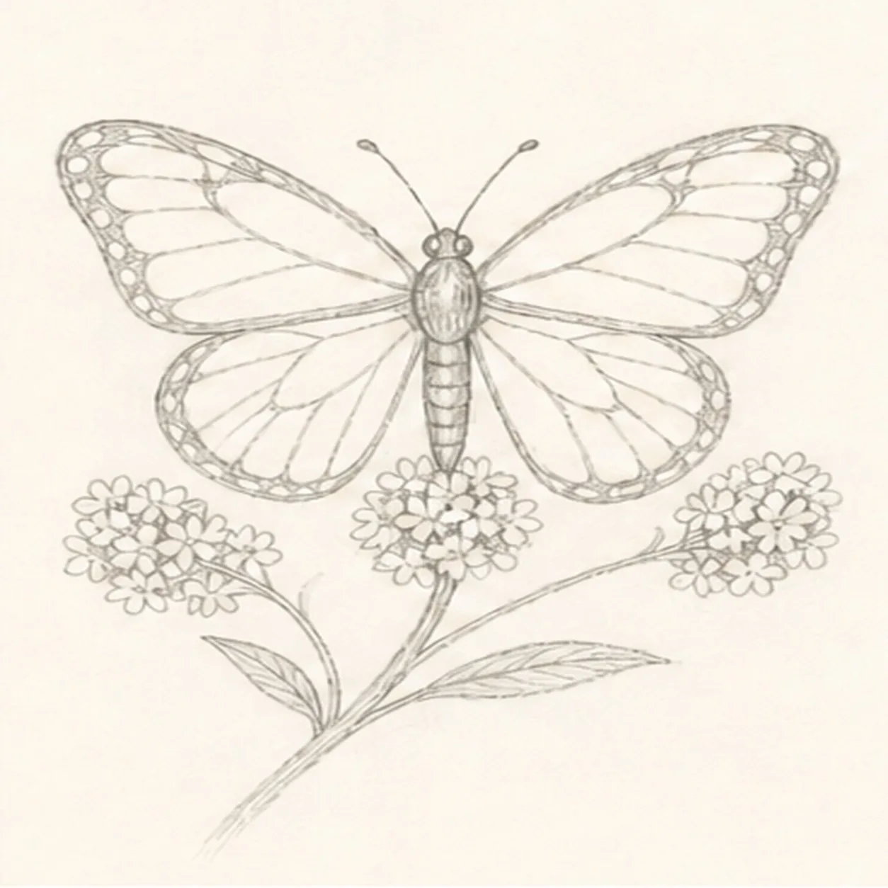 Grow the goldenrod spray stage for how to draw a monarch butterfly