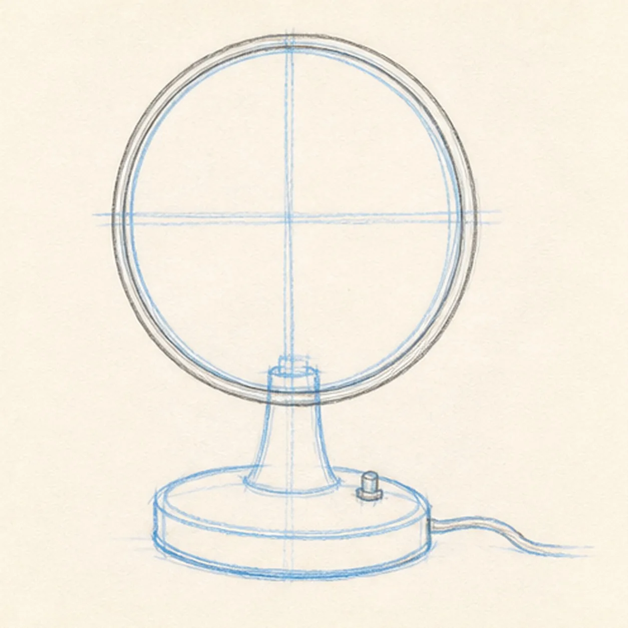 Ring the cage stage for how to draw a desk fan