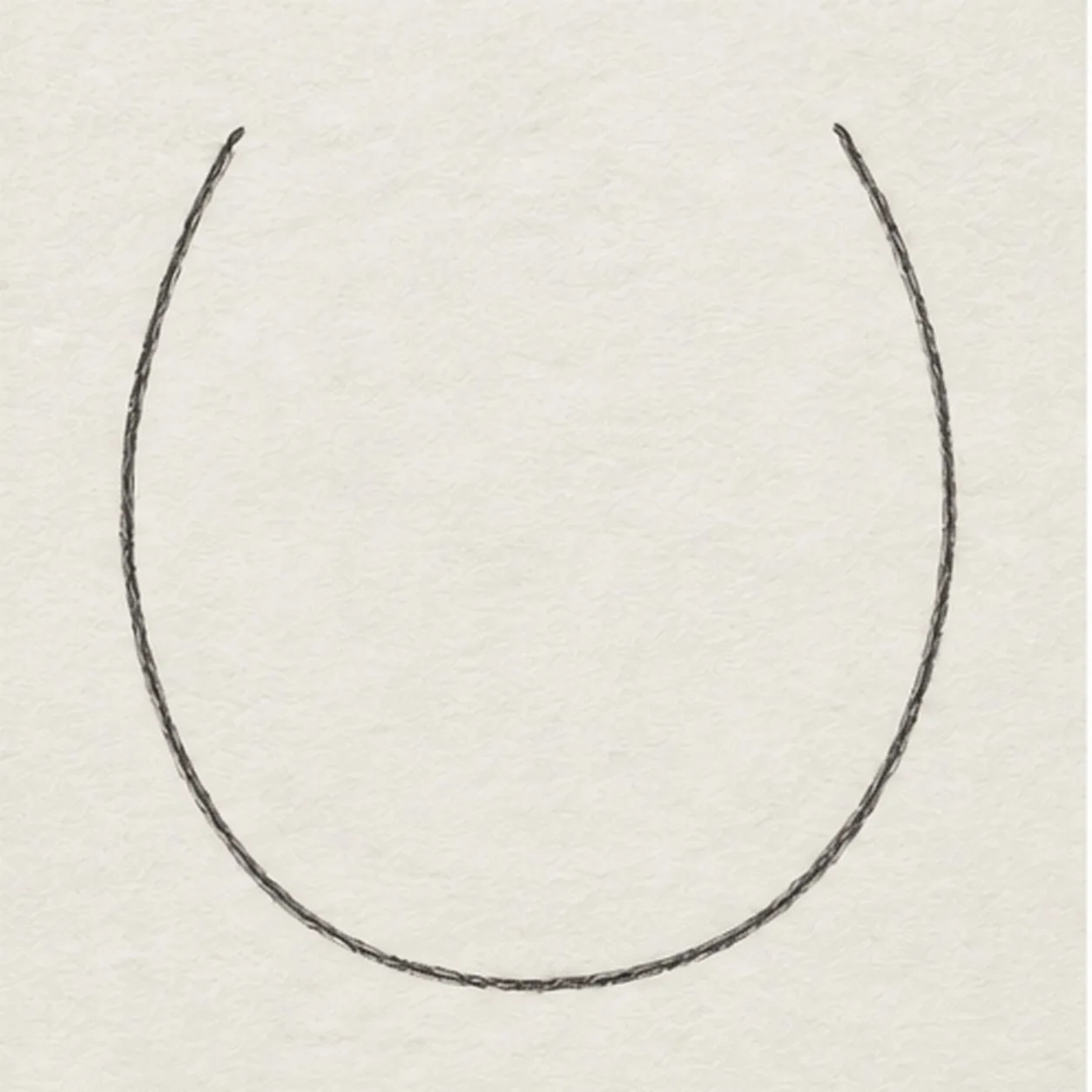 Draw the outer U stage for how to draw an old iron horseshoe