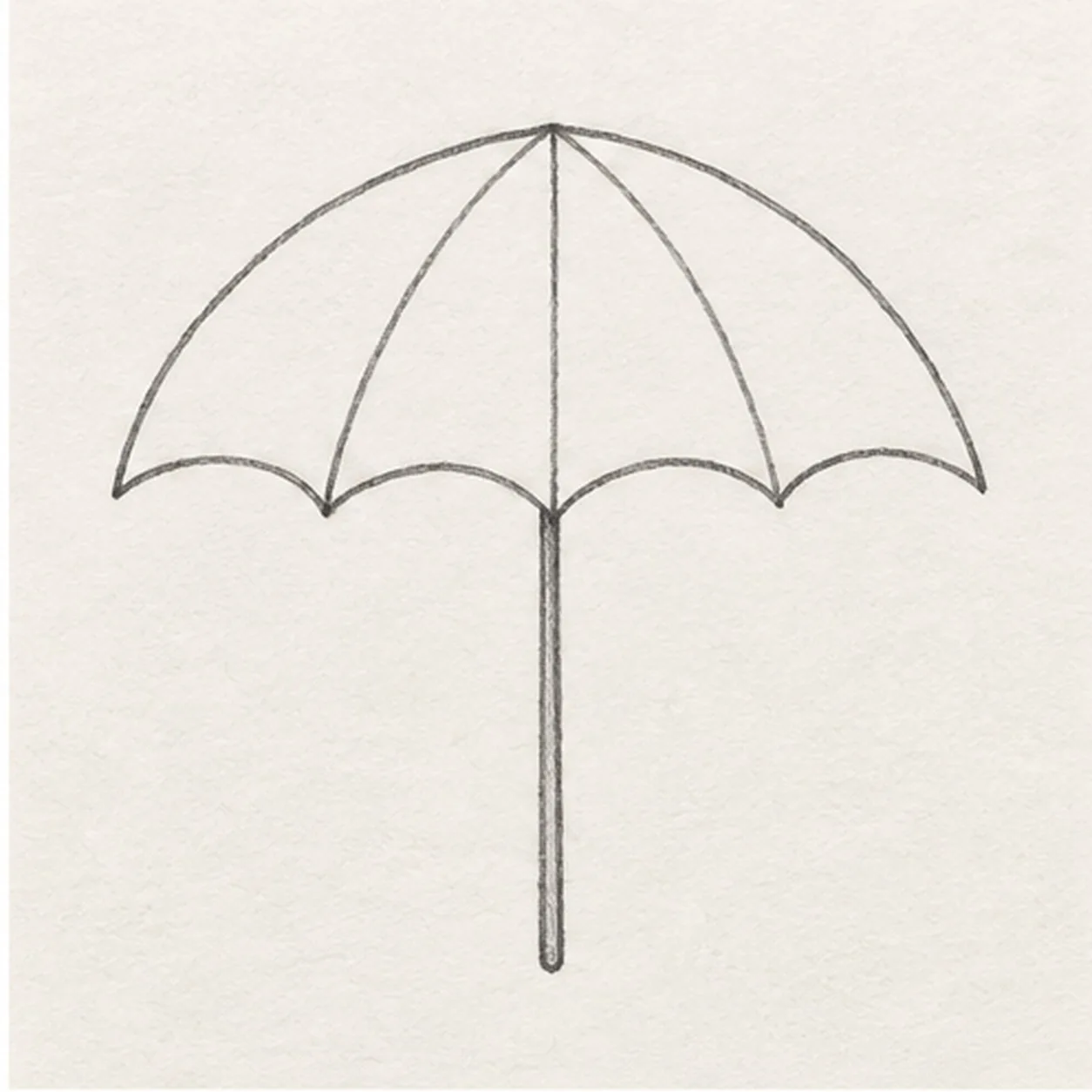 Drop the center shaft stage for how to draw an open umbrella