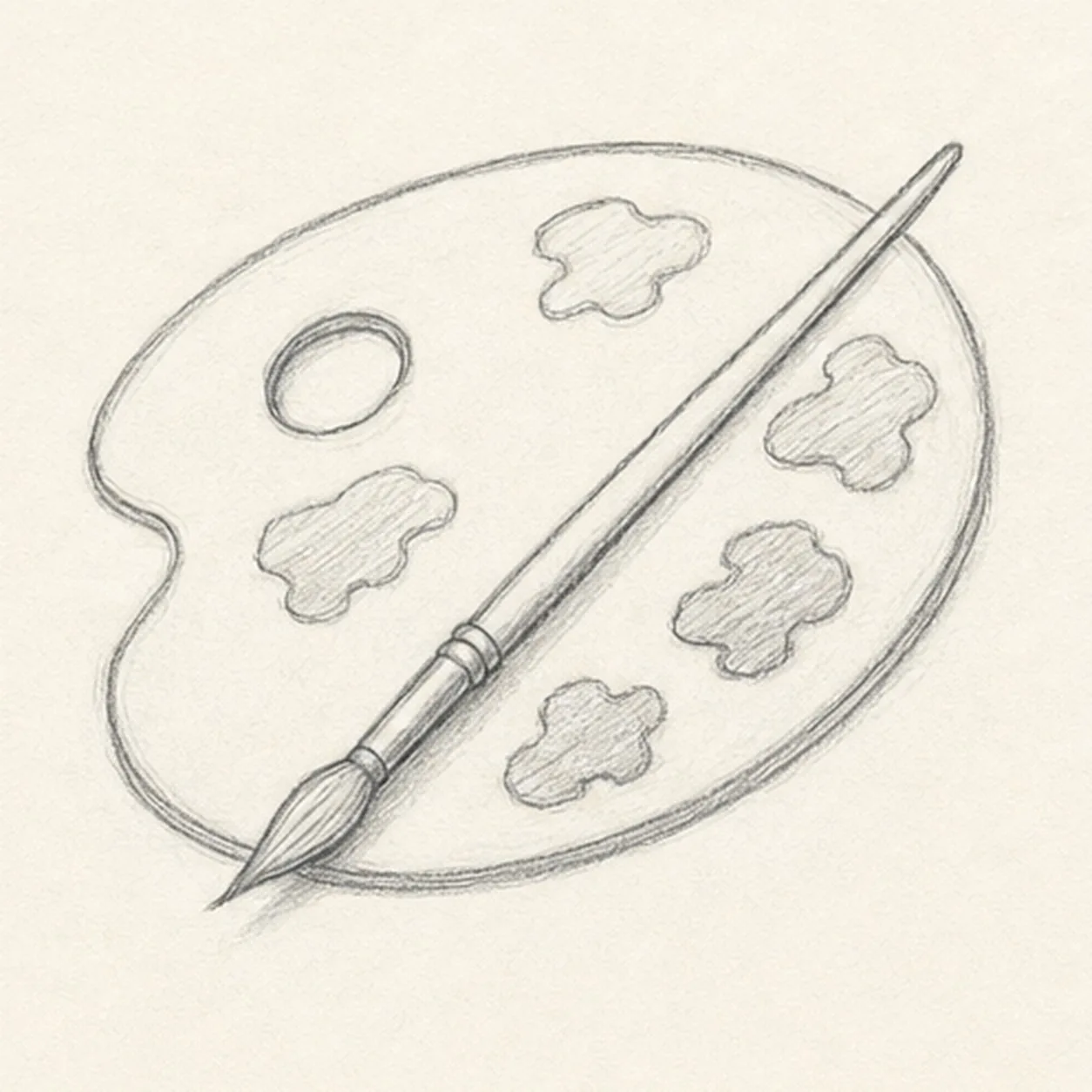 Add the paint dabs stage for how to draw a paint palette and brush
