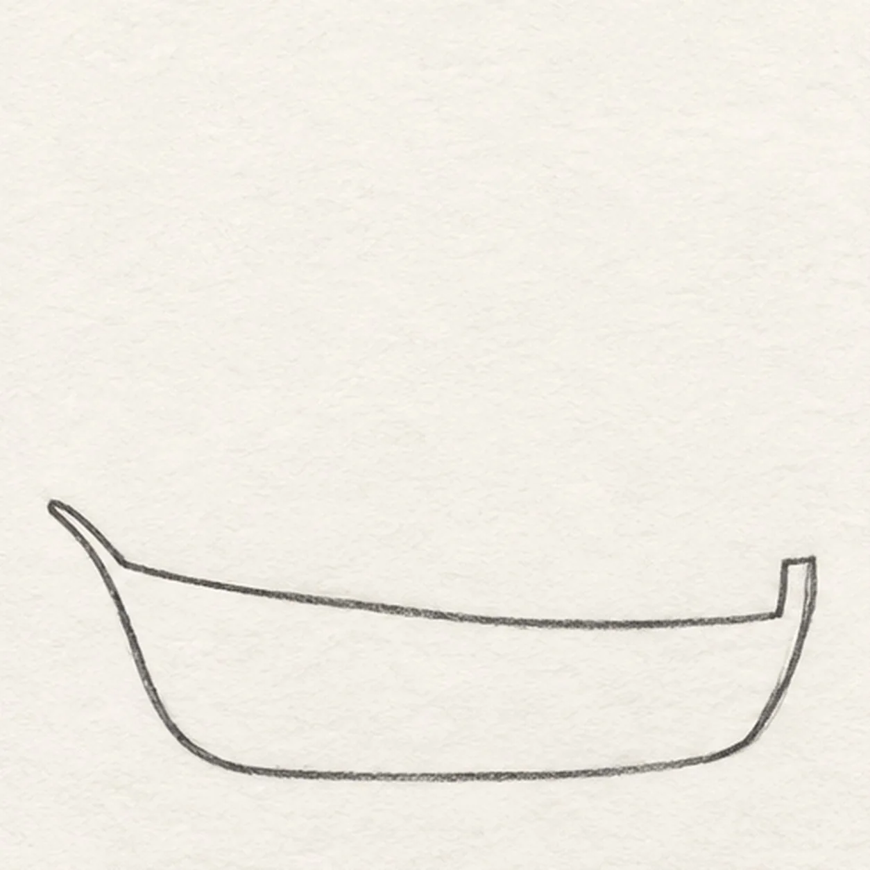 Shape the pirate ship hull stage for how to draw a pirate sailing ship at sea