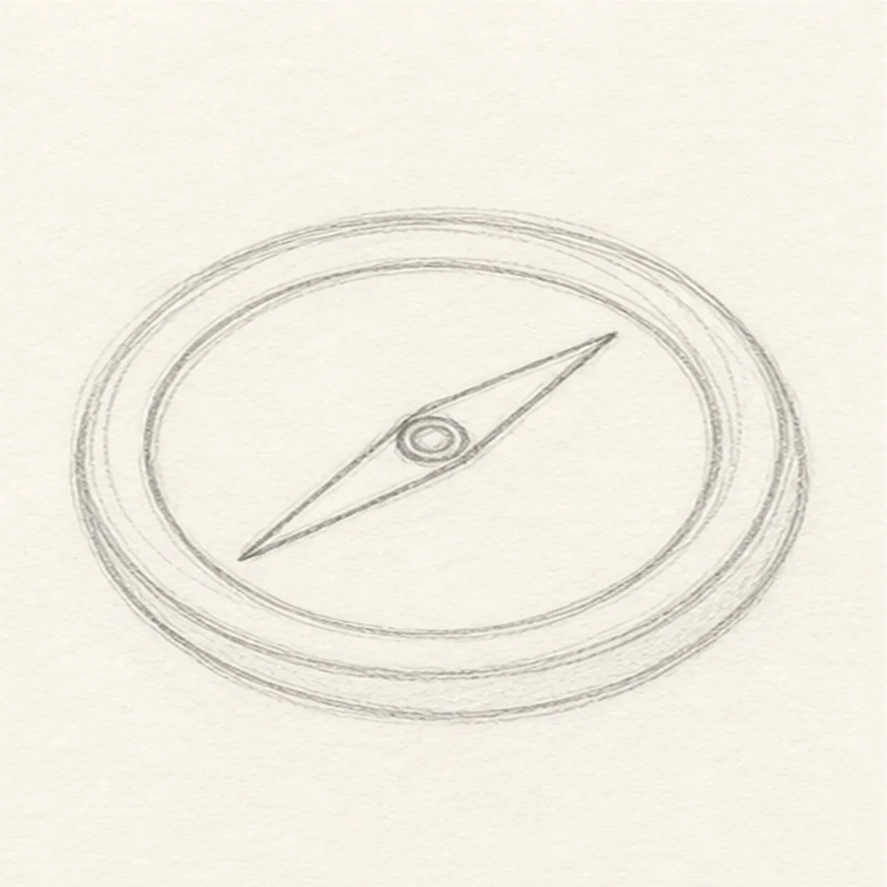 Set the needle stage for how to draw a pocket compass