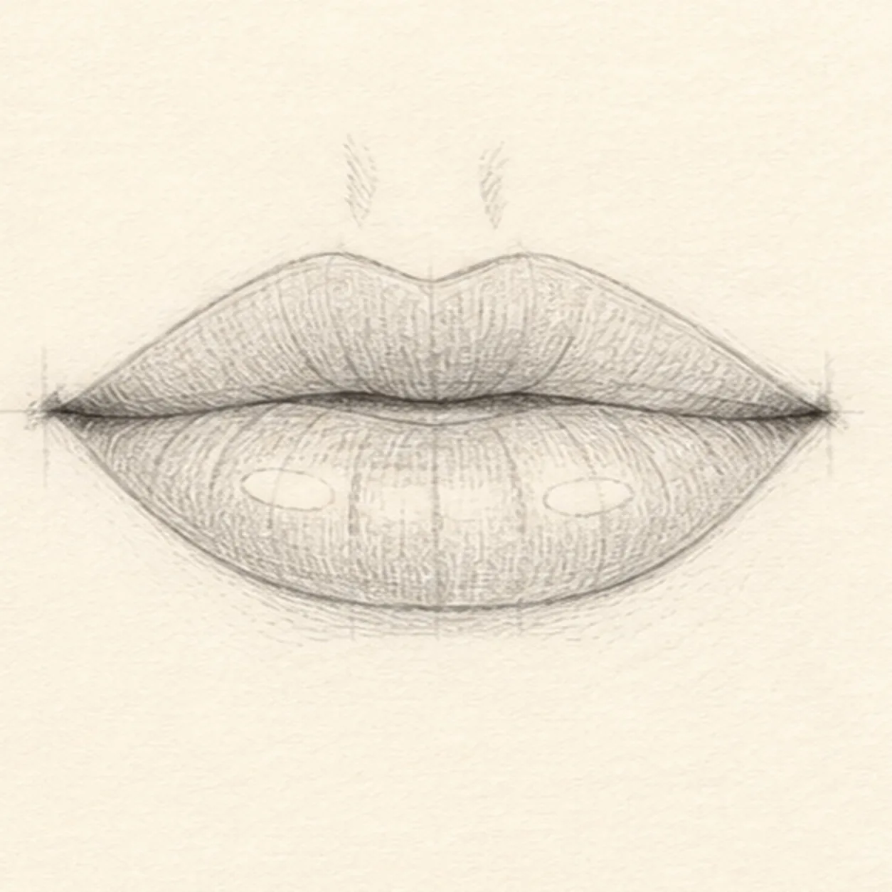 Build the graphite volume stage for how to draw pouty lips