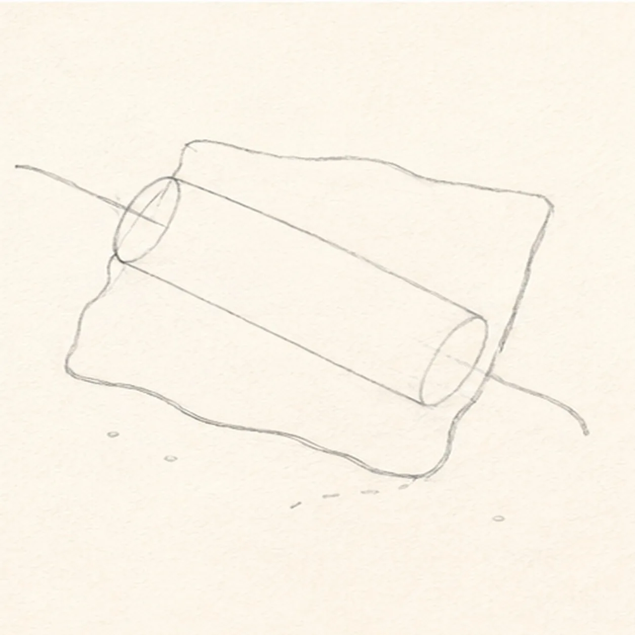 Shape the barrel and pastry stage for how to draw a rolling pin