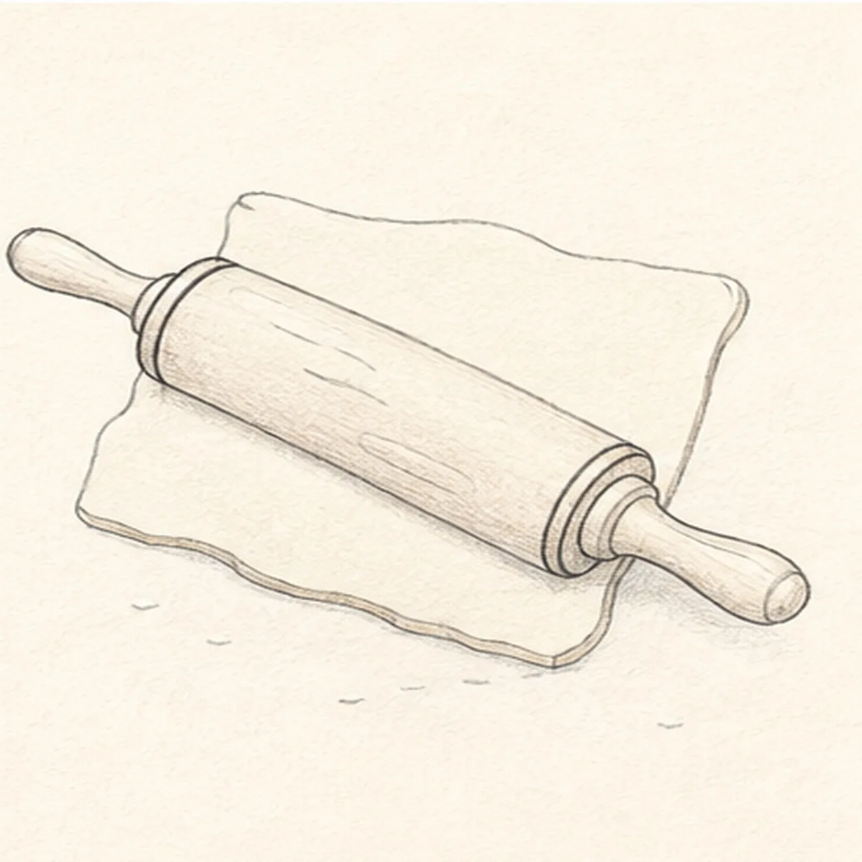 Add rings grain and dough edge stage for how to draw a rolling pin
