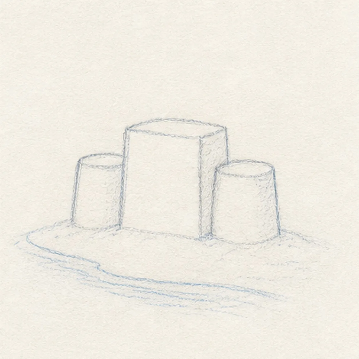 Round the side turrets stage for how to draw a sandcastle