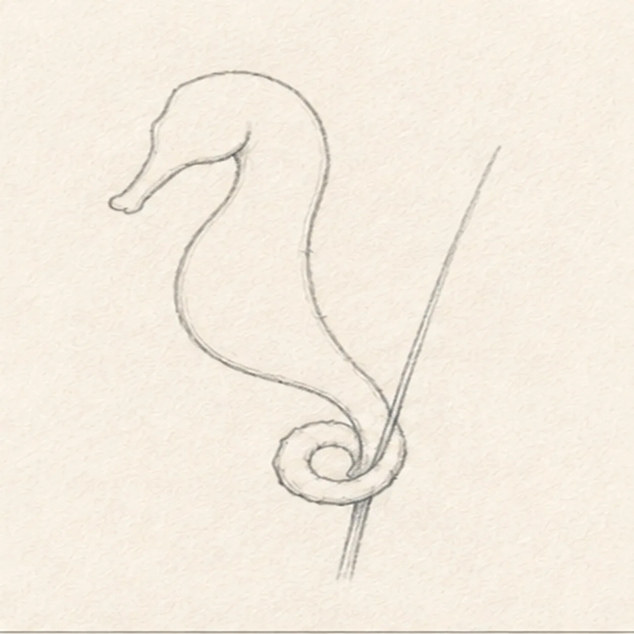 Curl the tail around eelgrass stage for how to draw a seahorse