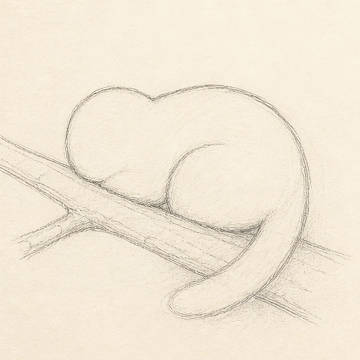 Wrap the sleeping body stage for how to draw a sleepy red panda