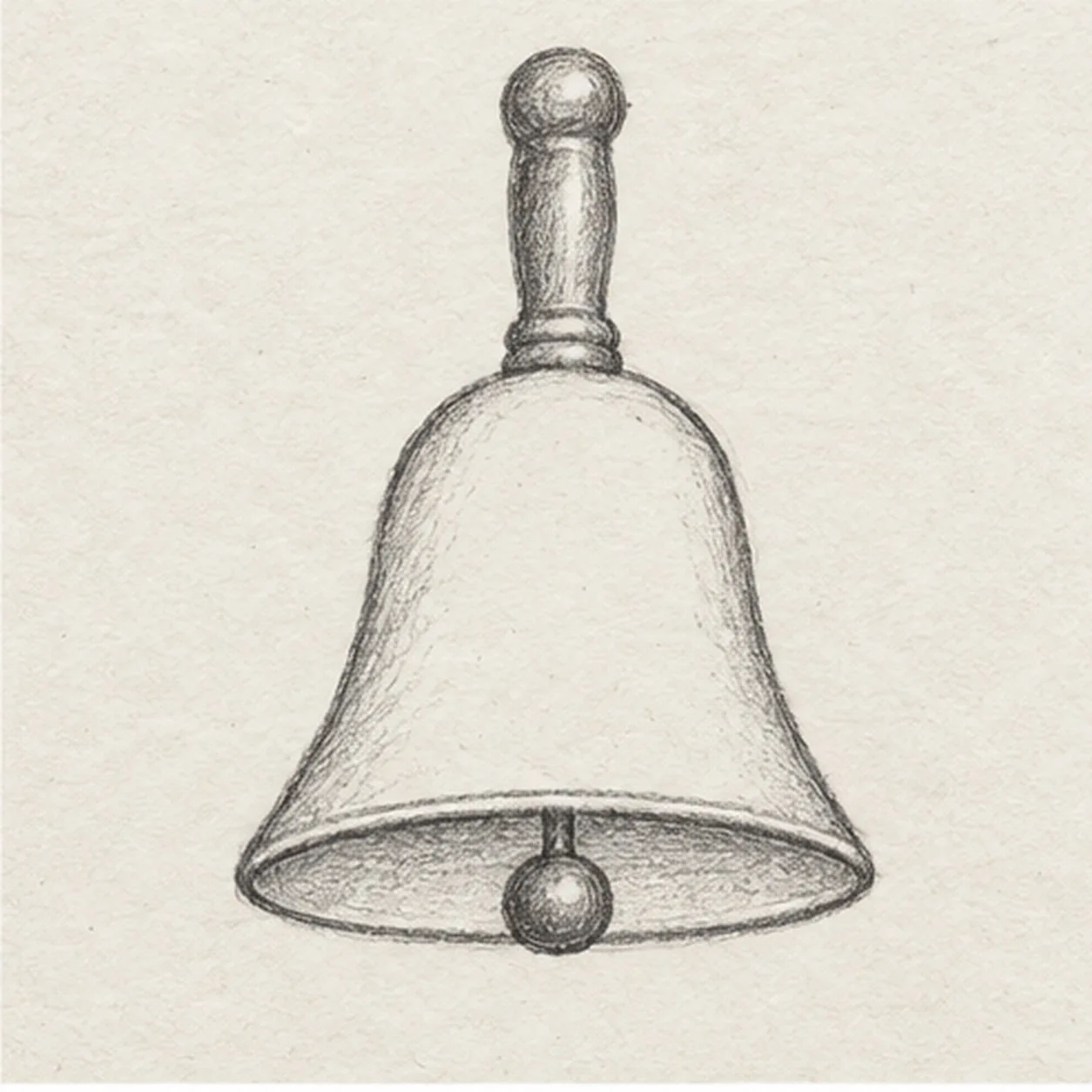 Hang the clapper stage for how to draw a handbell with a ribbon