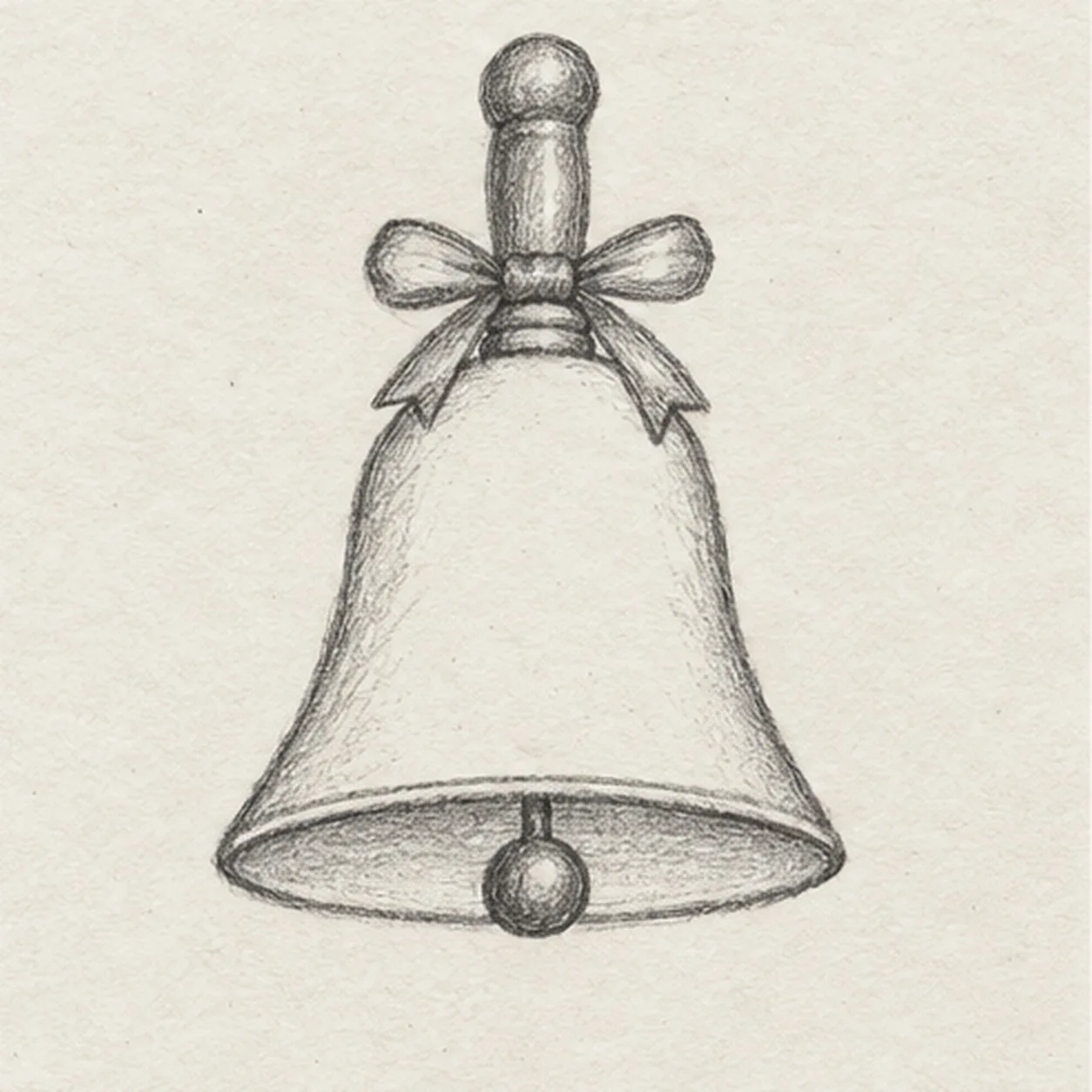 Tie a small ribbon stage for how to draw a handbell with a ribbon