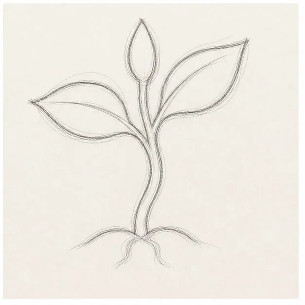 Balance it with a right leaf stage for how to draw a sprouting seed