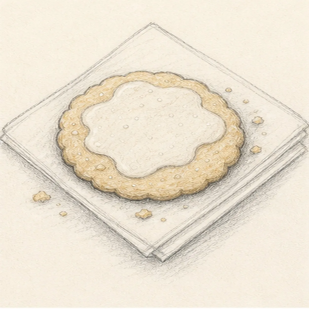 Sprinkle crumbs and tone stage for how to draw a sugar cookie