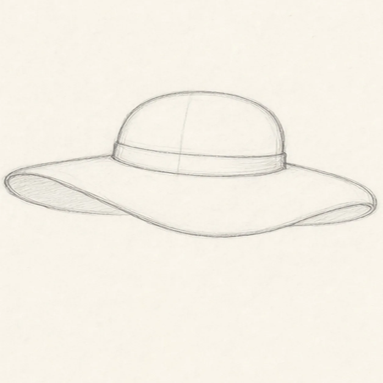Wrap the ribbon band stage for how to draw a sun hat with a ribbon