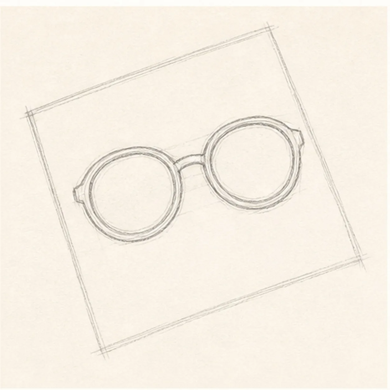 Connect the sunglass frame stage for how to draw sunglasses on a towel