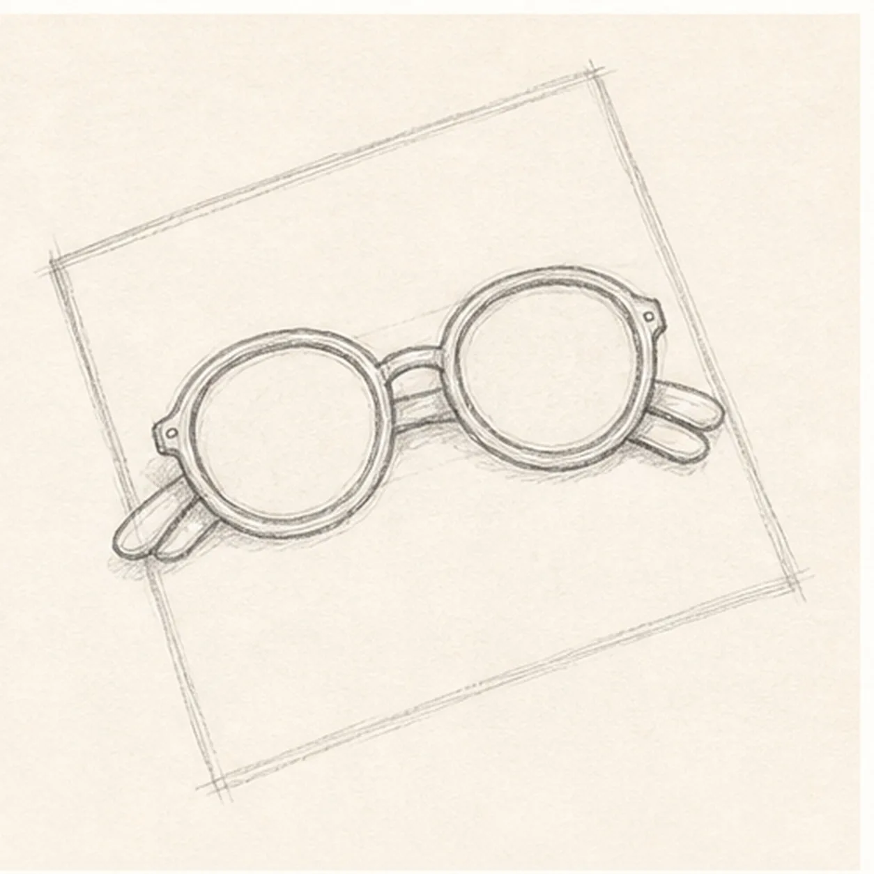 Fold back the arms stage for how to draw sunglasses on a towel