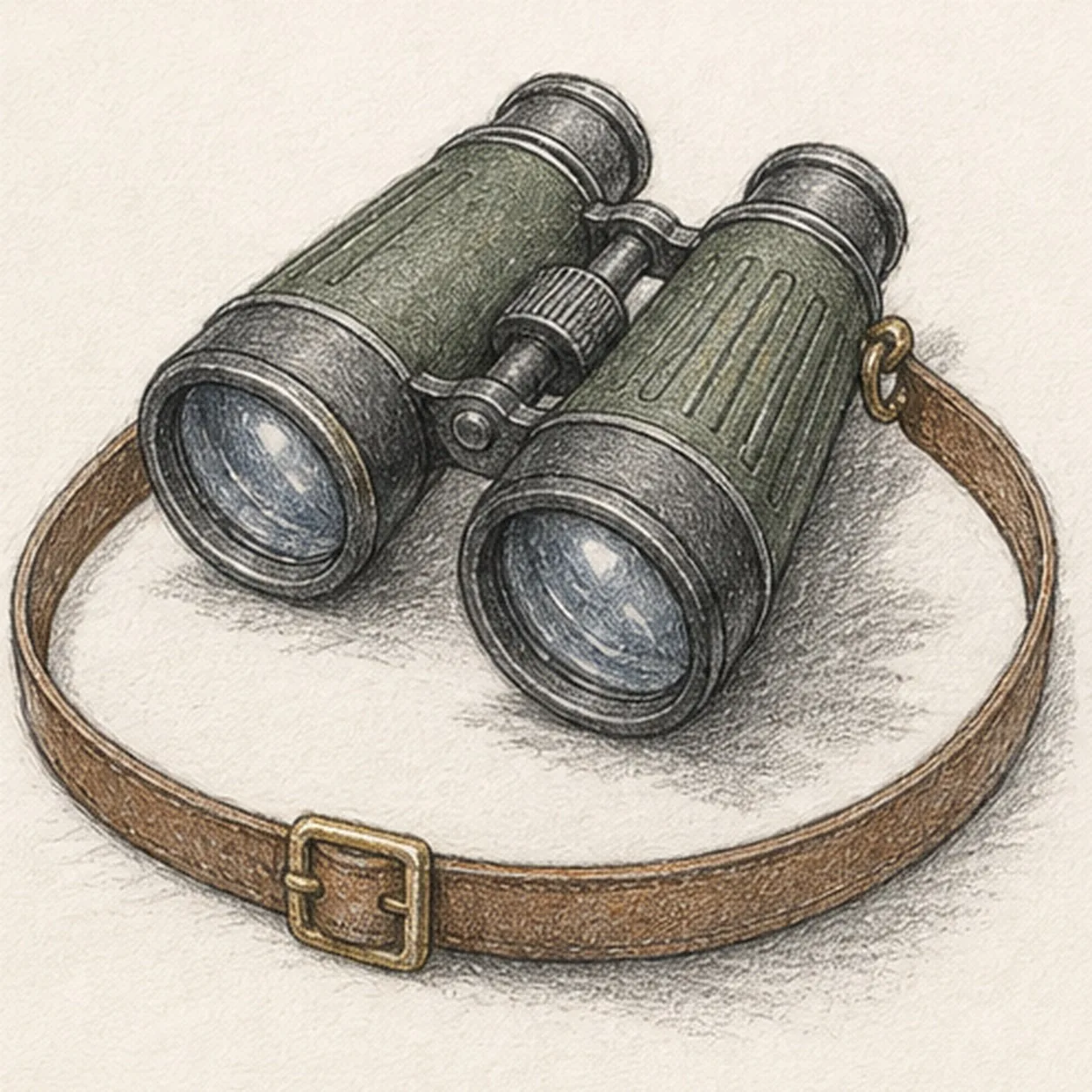 Layer the expedition color stage for how to draw vintage binoculars