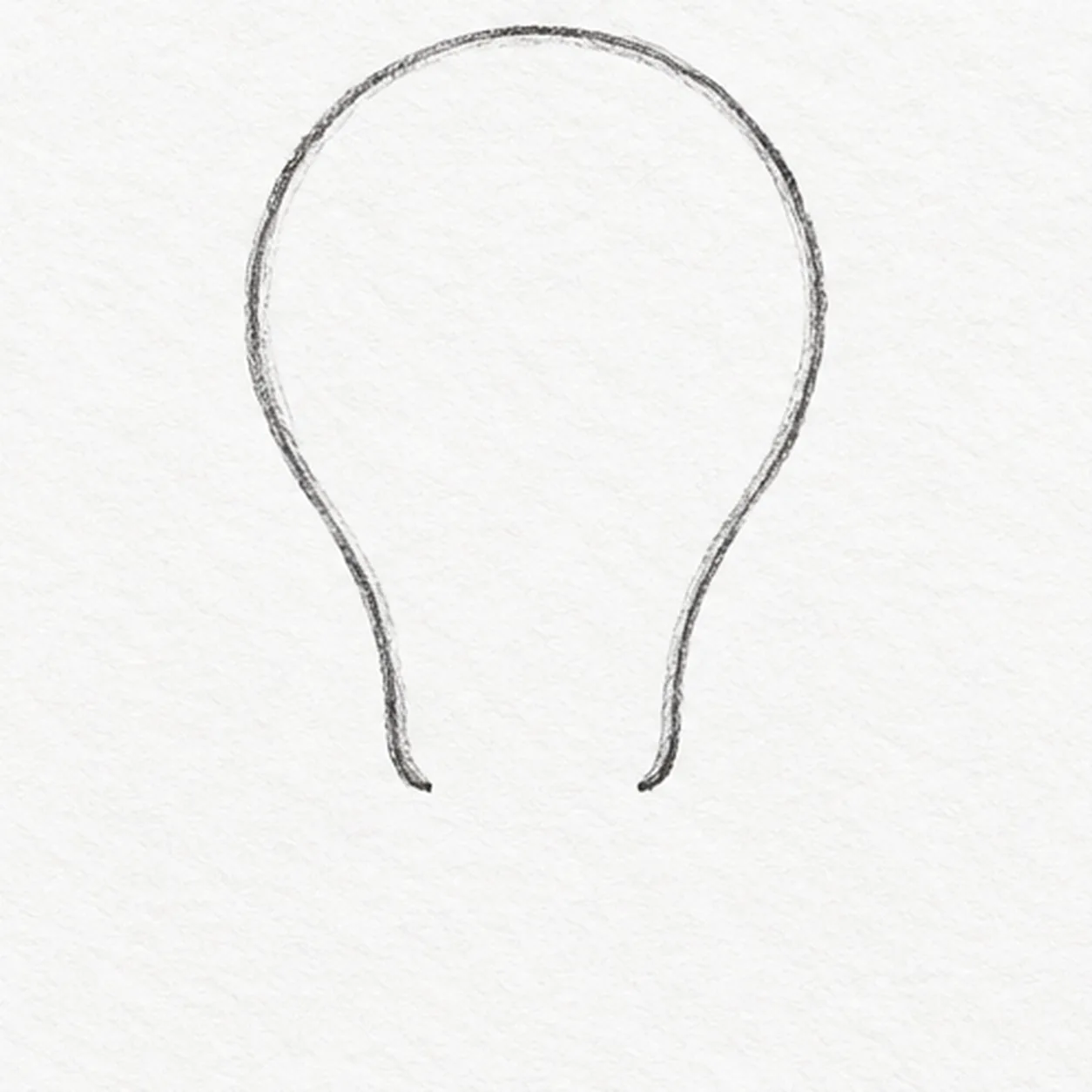 Shape the glass envelope stage for how to draw a vintage light bulb