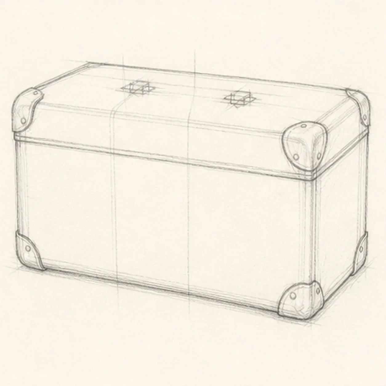 Round the leather shell stage for how to draw a vintage suitcase