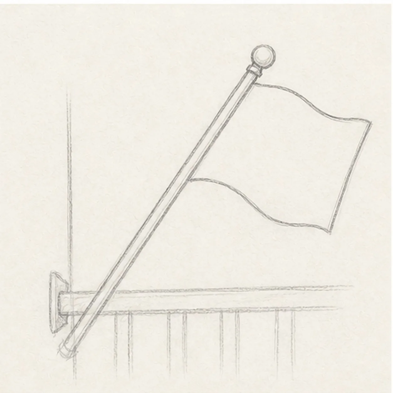 Shape the waving flag stage for how to draw a porch flag