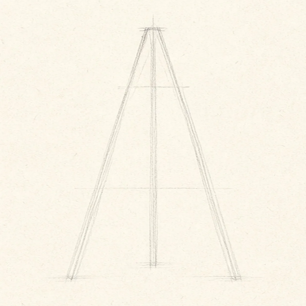 Set the A-frame stage for how to draw an artist easel